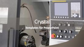  Presentation with control panel - Presentation design featuring control panel of computerized numerical background and a gray colored foreground