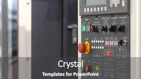  Presentation with control panel - Beautiful PPT theme featuring control panel of computerized numerical backdrop and a dark gray colored foreground