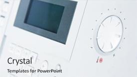  Presentation with control panel - PPT layouts with control panel of gas boiler background and a  colored foreground