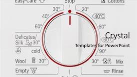  Presentation with control panel - Presentation theme having control panel of laundry background and a  colored foreground