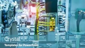  Presentation with control panel - Theme enhanced with control-panel-with-robotic-communication background and a teal colored foreground