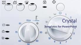  Presentation with control panel - Beautiful PPT theme featuring control panel backdrop and a sky blue colored foreground