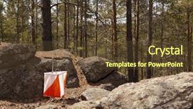  Presentation with control - Cool new slides with control point symbol in orienteering backdrop and a tawny brown colored foreground