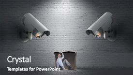  Presentation with control - Cool new PPT layouts with control room - camera keep an eye backdrop and a dark gray colored foreground