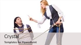  Presentation with conflict - Theme having control sexual harassment - family conflict with man background and a  colored foreground