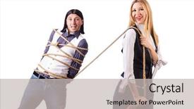  Presentation with conflict - PPT theme featuring control sexual harassment - family conflict with man background and a  colored foreground