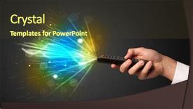  Presentation with signal - Colorful presentation theme enhanced with control shining and explosive signal backdrop and a  colored foreground