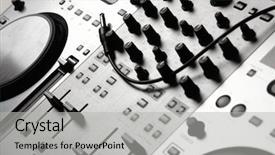  Presentation with intilligent control - Cool new PPT theme with control sound and play music backdrop and a light gray colored foreground