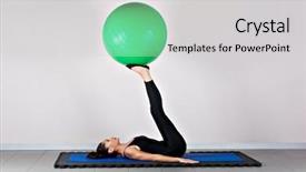  Presentation with evolution - Presentation featuring control-with-ball-position-pilates background and a light gray colored foreground