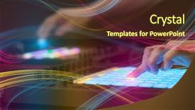  Presentation with colorful music - Audience pleasing presentation consisting of controllers - hand mixing music on midi backdrop and a tawny brown colored foreground