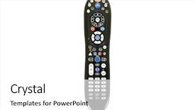  Presentation with satellite remote sensing resolution - Amazing presentation design having controlling - remote control generic remote control backdrop and a white colored foreground