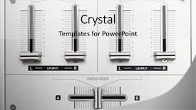  Presentation with controls - Theme consisting of controls of dj music mixer background and a white colored foreground