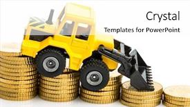  Presentation with road construction - Beautiful PPT theme featuring contruction - income decline in construction less backdrop and a white colored foreground