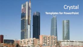  Presentation with under construction - Cool new presentation with contruction - skyscrappers under construction backdrop and a teal colored foreground