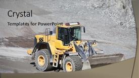  Presentation with construction site construction - Cool new presentation with contruction - truck at the construction site backdrop and a light gray colored foreground