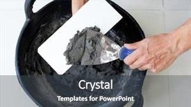  Presentation with cement - Cool new presentation with contruction mason worker hands backdrop and a dark gray colored foreground