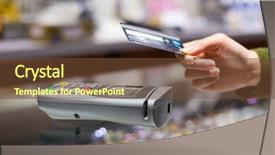  Presentation with nfc technology - Cool new theme with convenience store - customer paying with nfc technology backdrop and a tawny brown colored foreground