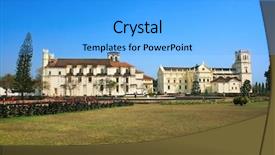  Presentation with old india - Slide set having convent church of st francis background and a light blue colored foreground