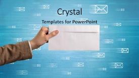  Presentation with coloured - Slide set with convent school - female hand holding coloured background and a  colored foreground