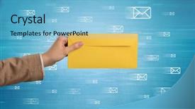  Presentation with coloured - Slide set with convent school - female hand holding coloured background and a  colored foreground