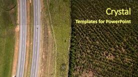 Presentation with eucalyptus - Colorful slide set enhanced with convergence - top view of eucalyptus forest backdrop and a tawny brown colored foreground