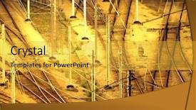  Presentation with hongkong - Colorful PPT theme enhanced with convergence - train tracks in hongkong backdrop and a yellow colored foreground