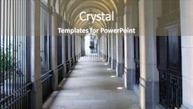  Presentation with interior design of classic white - Beautiful PPT layouts featuring converging paths - classical archway design backdrop and a  colored foreground