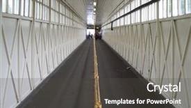  Presentation with railway reservation - Audience pleasing slide deck consisting of converging paths - railway station entry tunnel backdrop and a  colored foreground