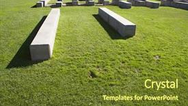  Presentation with concrete block - Amazing PPT layouts having converging paths - some abstract block of concrete backdrop and a tawny brown colored foreground