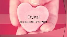  Presentation with heart - Theme consisting of conversation hearts - hand holding blank converstation heart background and a lemonade colored foreground