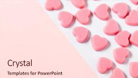  Presentation with sweet candy - PPT layouts with conversation hearts - sweet love candy background and a lemonade colored foreground