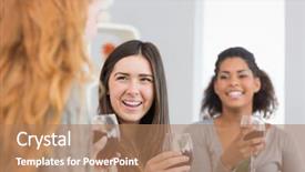  Presentation with wine - Theme having conversation on sofa at home background and a  colored foreground