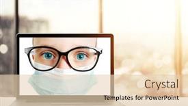  Presentation with air pollution - Cool new PPT layouts with conversation-online-via-laptop-computer backdrop and a lemonade colored foreground