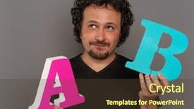  Presentation with marketing funnel - Colorful PPT layouts enhanced with conversion funnel a b test backdrop and a tawny brown colored foreground