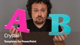  Presentation with marketing funnel - Audience pleasing theme consisting of conversion funnel a b test backdrop and a tawny brown colored foreground