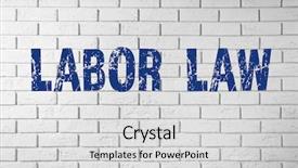  Presentation with labor law - PPT layouts with conveyancing - labor law text on brick background and a light gray colored foreground