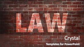  Presentation with brick wall - Amazing presentation theme having conveyancing - law text on brick wall backdrop and a  colored foreground