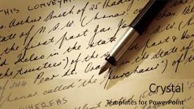  Presentation with legal document - Slides enhanced with conveyancing settlement from the 1950 background and a coral colored foreground