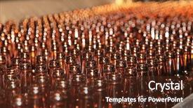  Presentation with beer - PPT layouts with conveyer line with many beer background and a tawny brown colored foreground