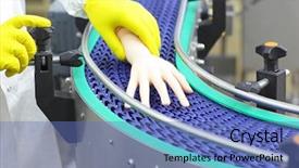  Presentation with bionic - Amazing presentation theme having conveyor belt controlling artificial bionic backdrop and a teal colored foreground