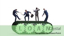  Presentation with belt conveyor - Presentation having conveyor-belt-with-the-debt background and a seafoam green colored foreground