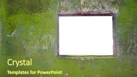  Presentation with prison wall - PPT theme with free torture - convict prison tropical moss-covered wall background and a tawny brown colored foreground