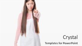  Presentation with young sing woman singing young - Slides featuring convience store - young chinese shop owner woman background and a  colored foreground