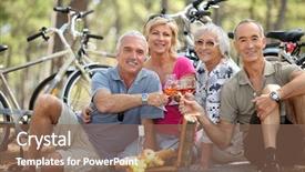  Presentation with union of people - PPT layouts having children things hanging on wall and stacked in room background and a tawny brown colored foreground