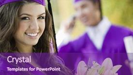  Presentation with flower - Theme consisting of convocation - portrait of beautiful graduate student background and a violet colored foreground