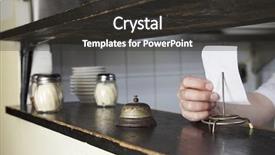  Presentation with order - PPT theme consisting of cook checking order background and a  colored foreground