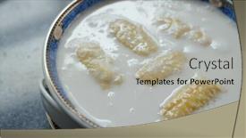  Presentation with dessert - Beautiful PPT layouts featuring cook-coconut-banana-dessert backdrop and a light gray colored foreground