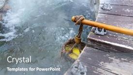  Presentation with hot spring - PPT theme enhanced with cook-corn-and-egg-inside background and a gray colored foreground