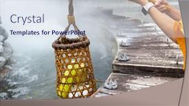  Presentation with hot spring - Presentation design enhanced with cook-corn-and-egg-inside background and a  colored foreground