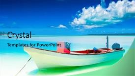  Presentation with tropical - PPT theme with cook islands - beautiful tropical island beach background and a cyan colored foreground